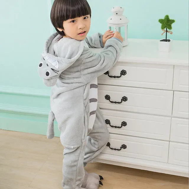 2017 Baby Boys Girls Unicorn Panda Children pajamas set Flannel Stitch Animal Pajamas Kids Pajama sets Onesies Children Clothing