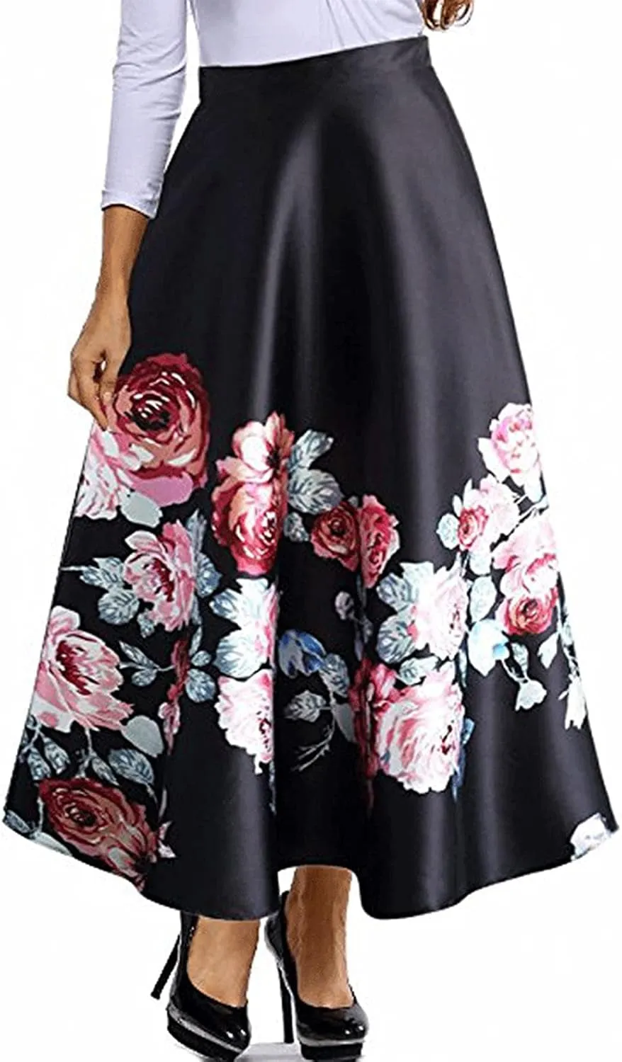 930 - plus Size Ethnic African Print Long Maxi Skirt