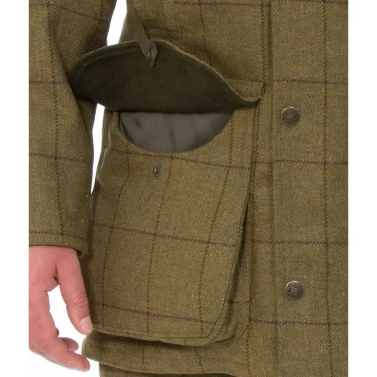 ALAN PAINE Rutland Mens Waterproof Shooting Coat - Lichen