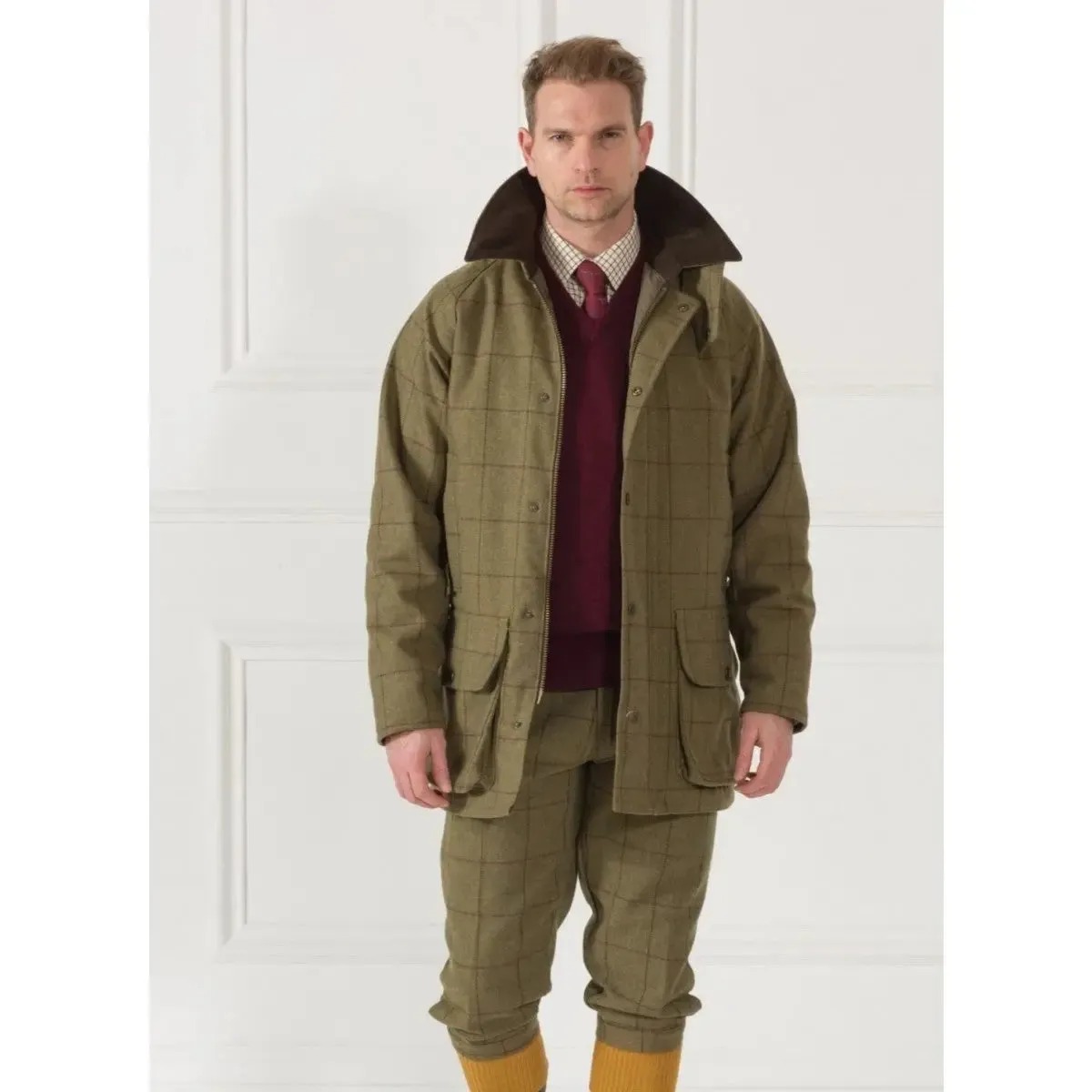 ALAN PAINE Rutland Mens Waterproof Shooting Coat - Lichen