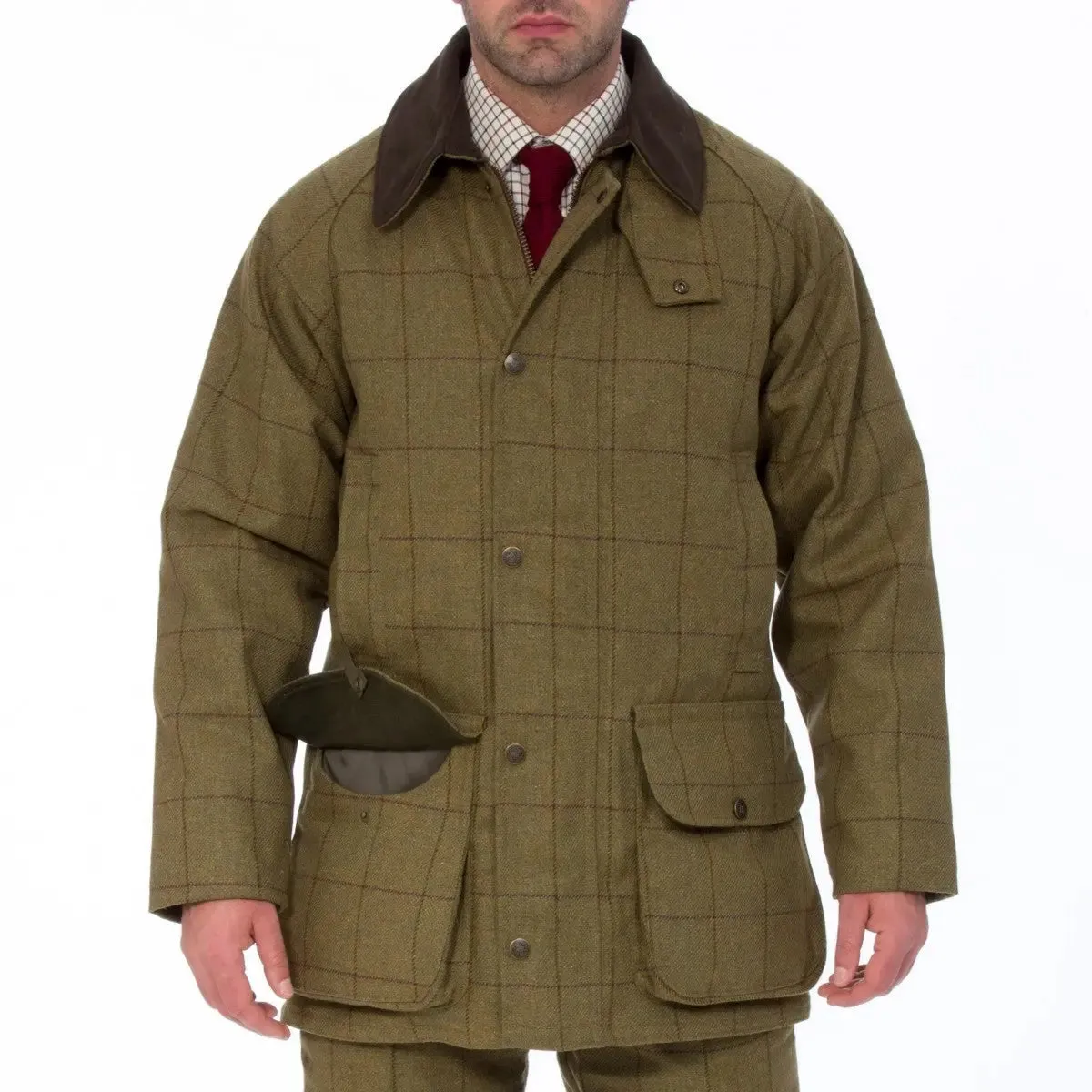 ALAN PAINE Rutland Mens Waterproof Shooting Coat - Lichen