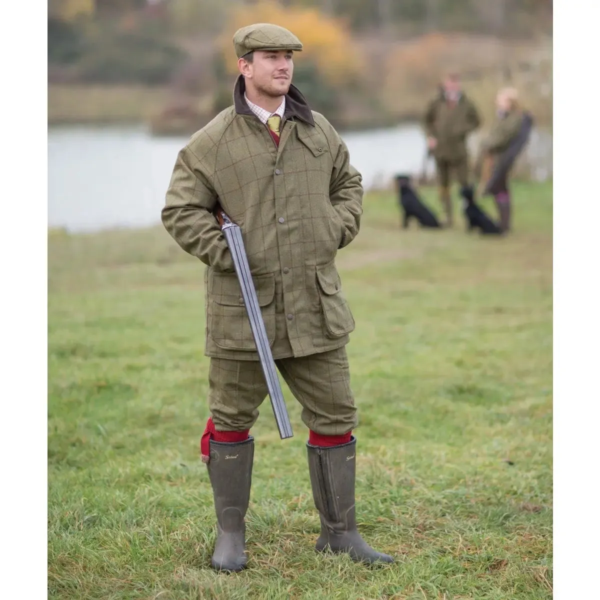 ALAN PAINE Rutland Mens Waterproof Shooting Coat - Lichen