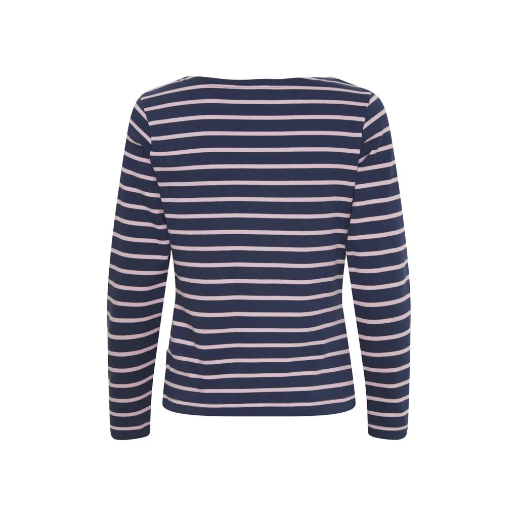 Antibes Striped Long Sleeve Tee - SR Navy/ Lilac