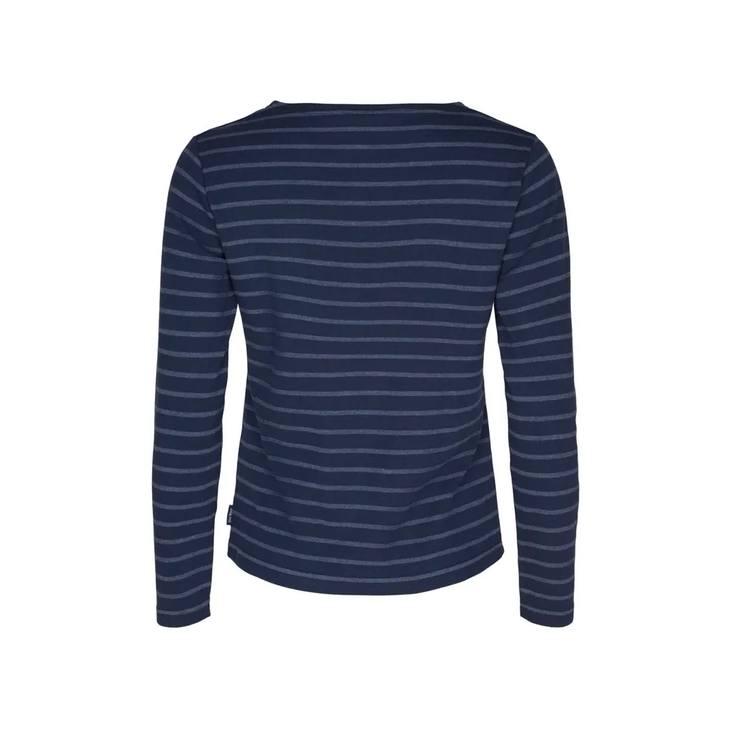 Antibes Striped Long Sleeve Tee - SR Navy/Navy Melange