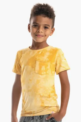 Appaman Concert Boys Shirt - Lemon Tie Dye (Size 10 left)