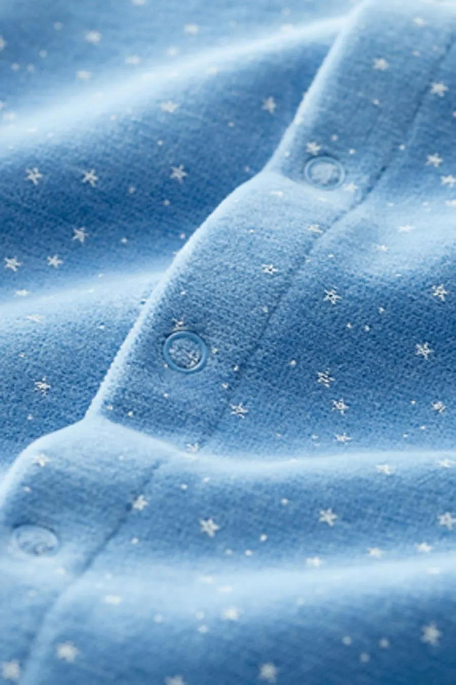 Baby Boy Sleepwear Petit Bateau Velour Star Footie