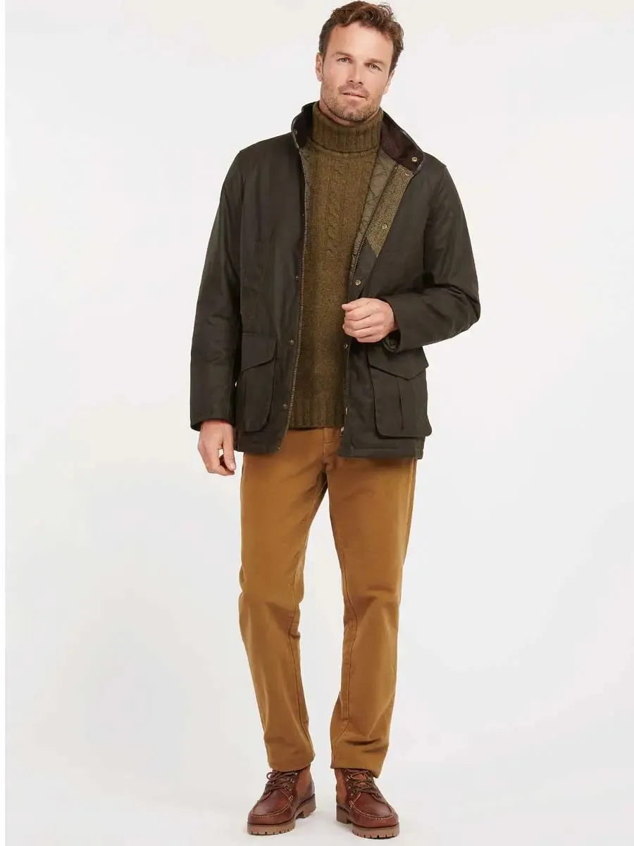 BARBOUR Hereford Wax Jacket - Mens - Olive