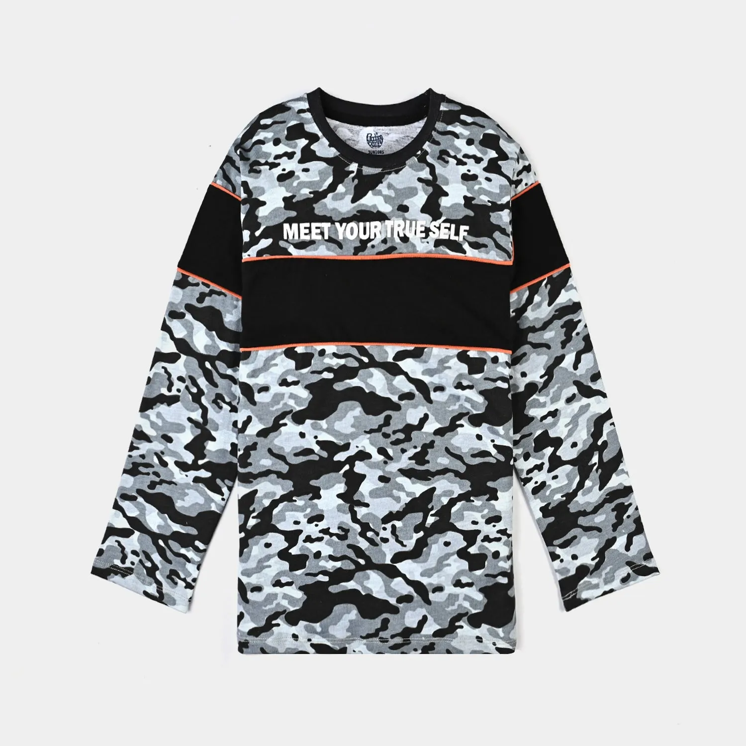 Boys Cotton Jersey T-Shirt F/S-Camo