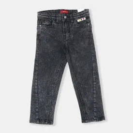 Boys Pant Denim Panels - Black