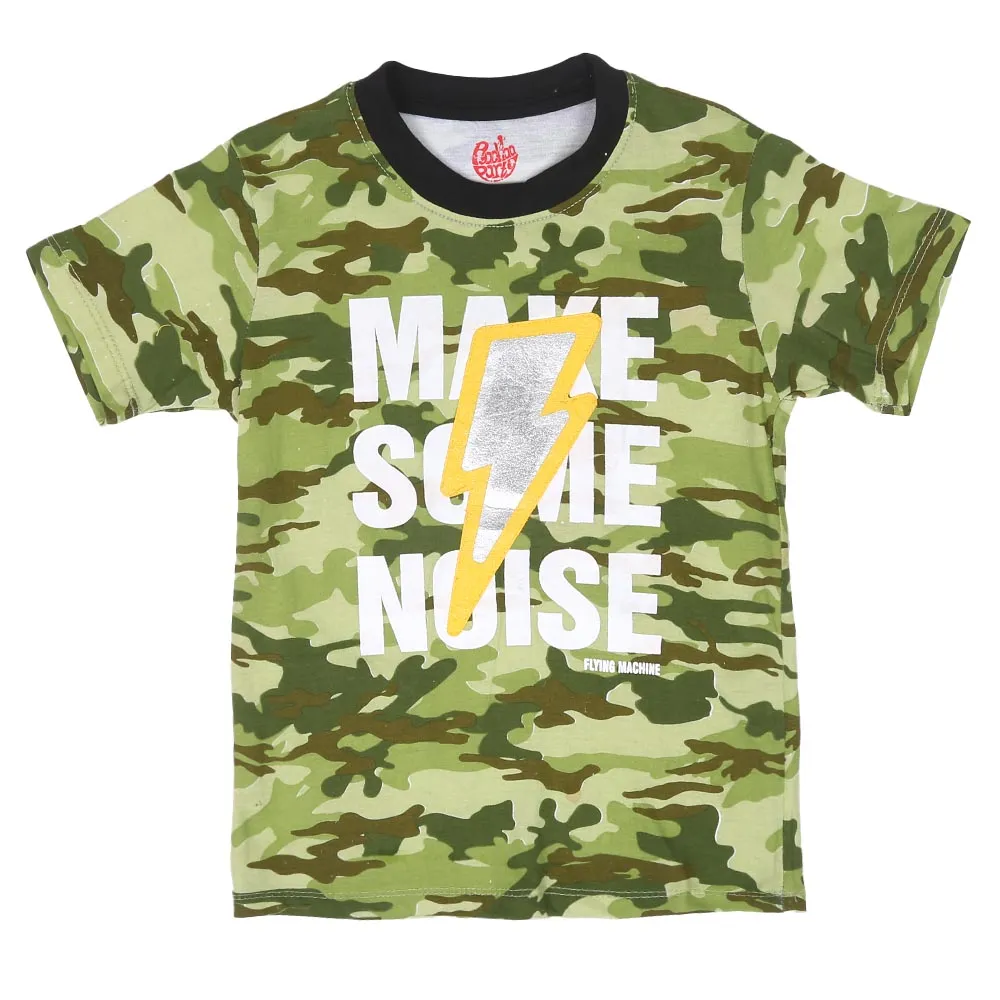 Boys T-Shirt H/S Make Some Noise - Olive