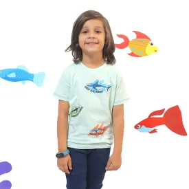 Boys T-shirt Sharks - Light Blue