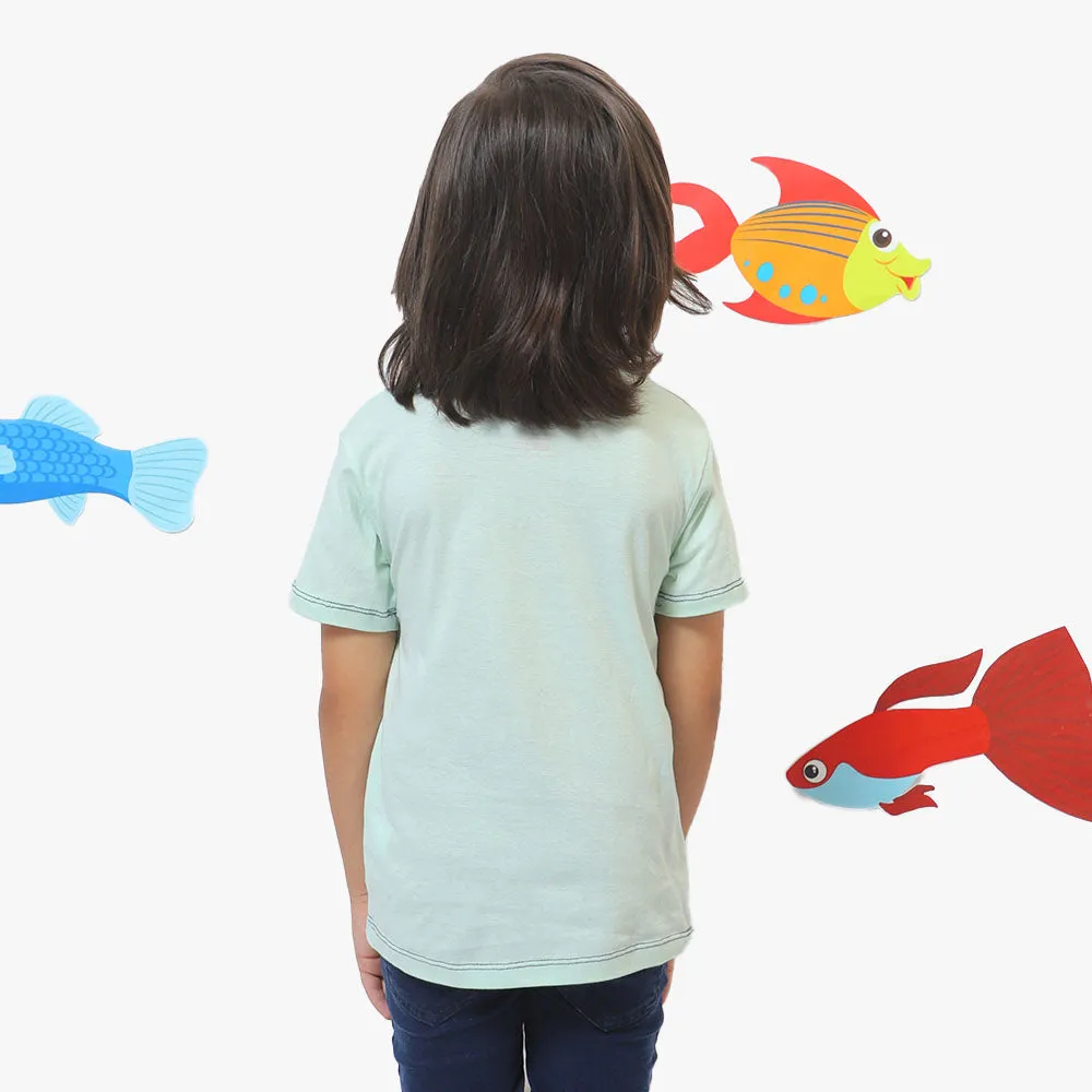 Boys T-shirt Sharks - Light Blue