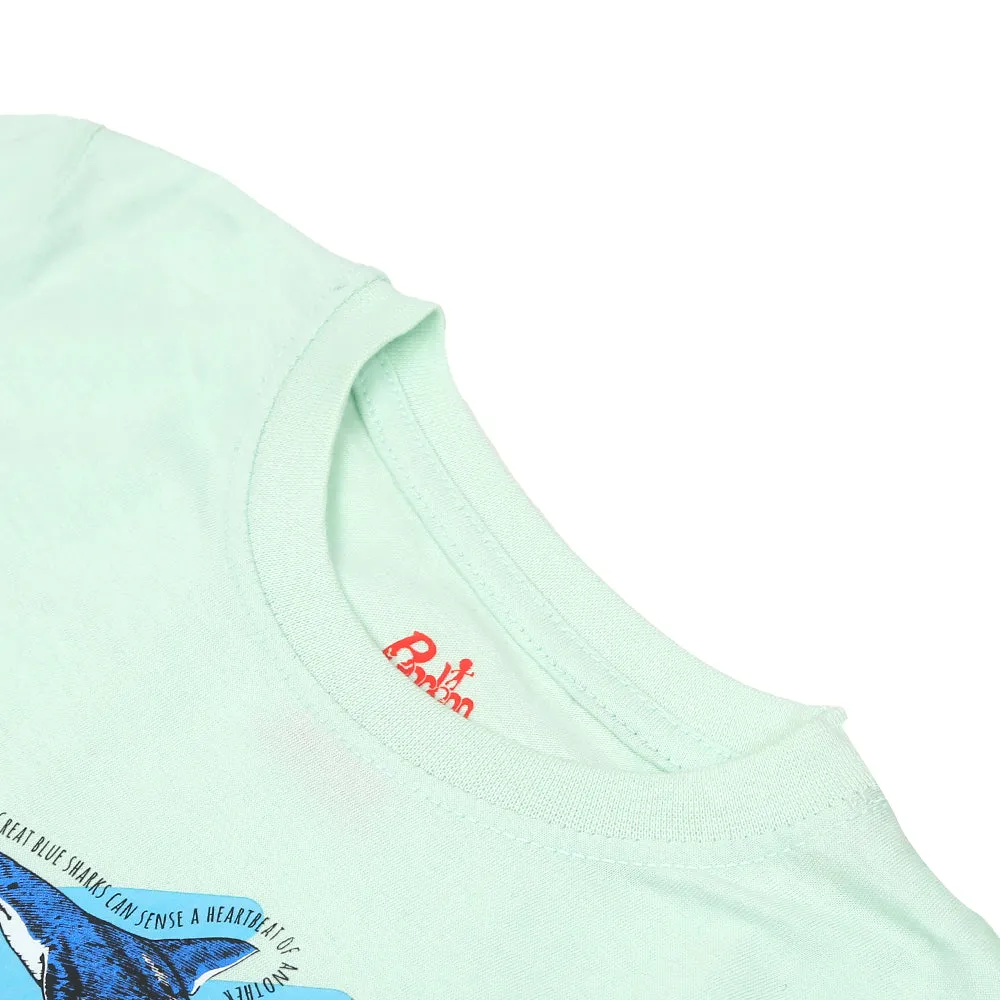 Boys T-shirt Sharks - Light Blue