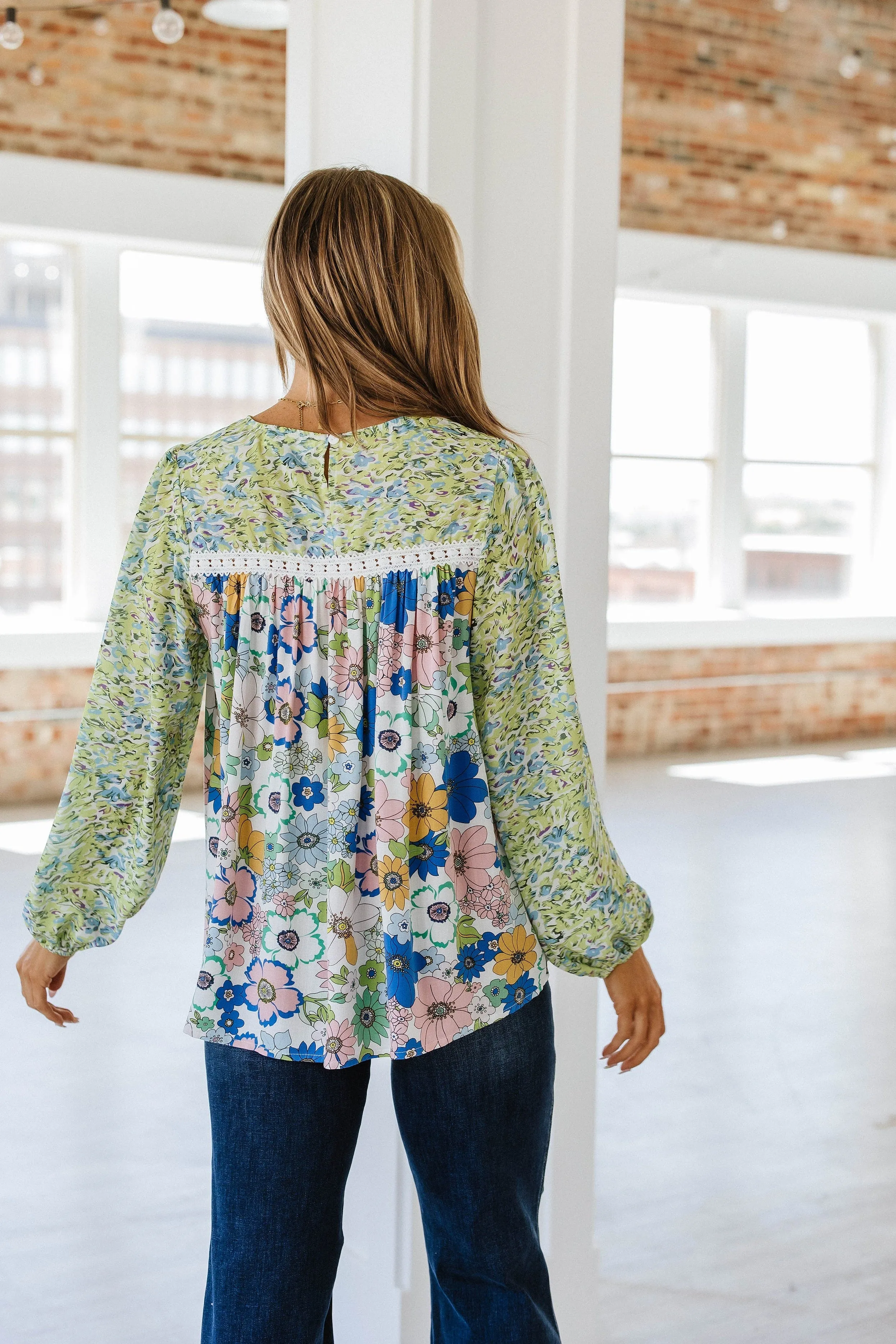 Caroline Mixed Floral Blouse | S-2XL | PRE ORDER