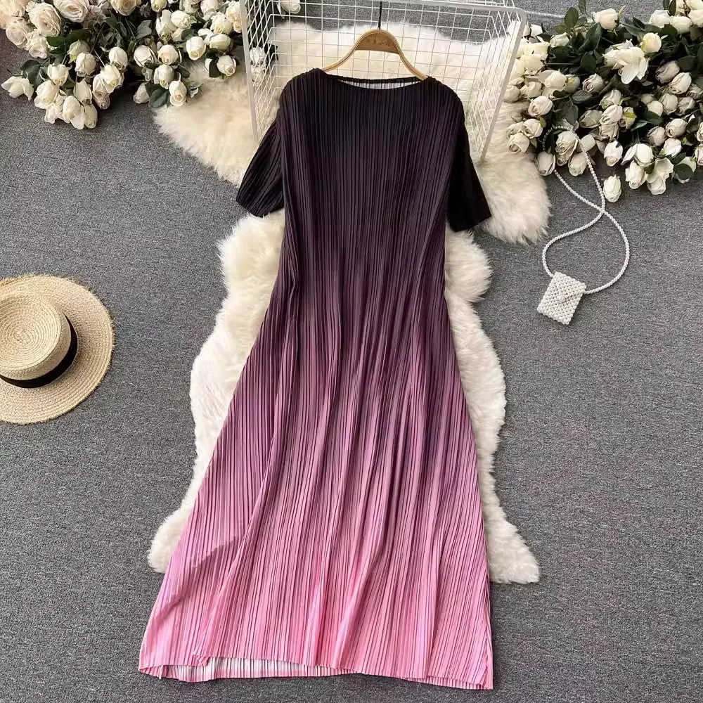 chic skirt new design gradient chic dress for women    S4632