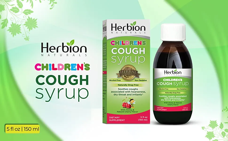 Children's Cough Syrup | With Honey & Natural Cherry Flavor | Alcohol Free | 5 FL OZ