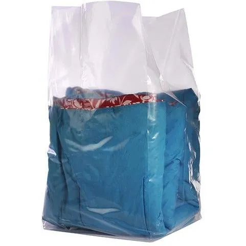 Clear Gusseted Poly Bags. 10 x 8 x 24 x 1 mil