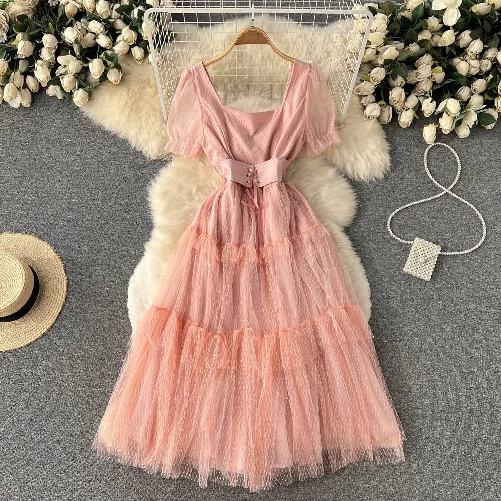 Cute tulle short dress A line fashion dress    S485