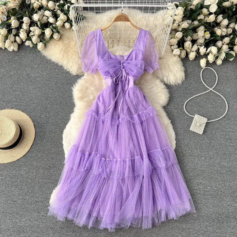 Cute tulle short dress A line fashion dress    S485