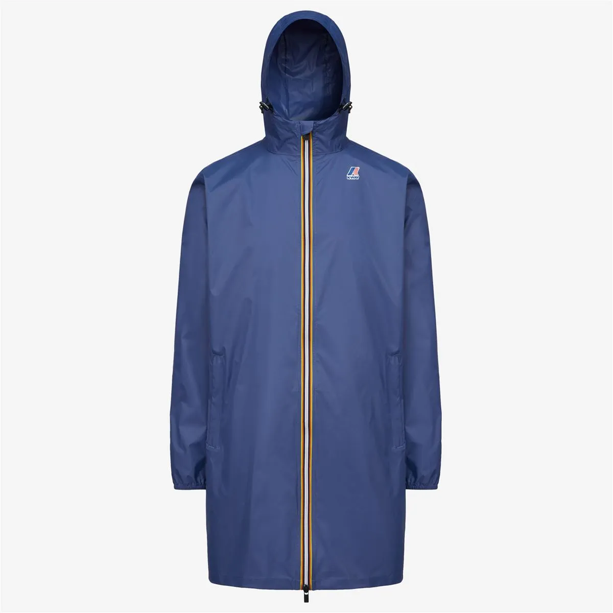 Eiffel - Unisex Waterproof Packable Long Rain Jacket in Blue Indigo