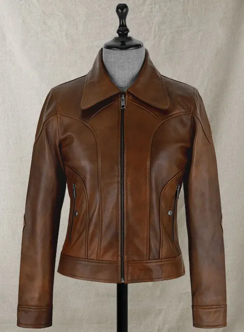 Elegant Selena Gomez Leather Jacket For Women