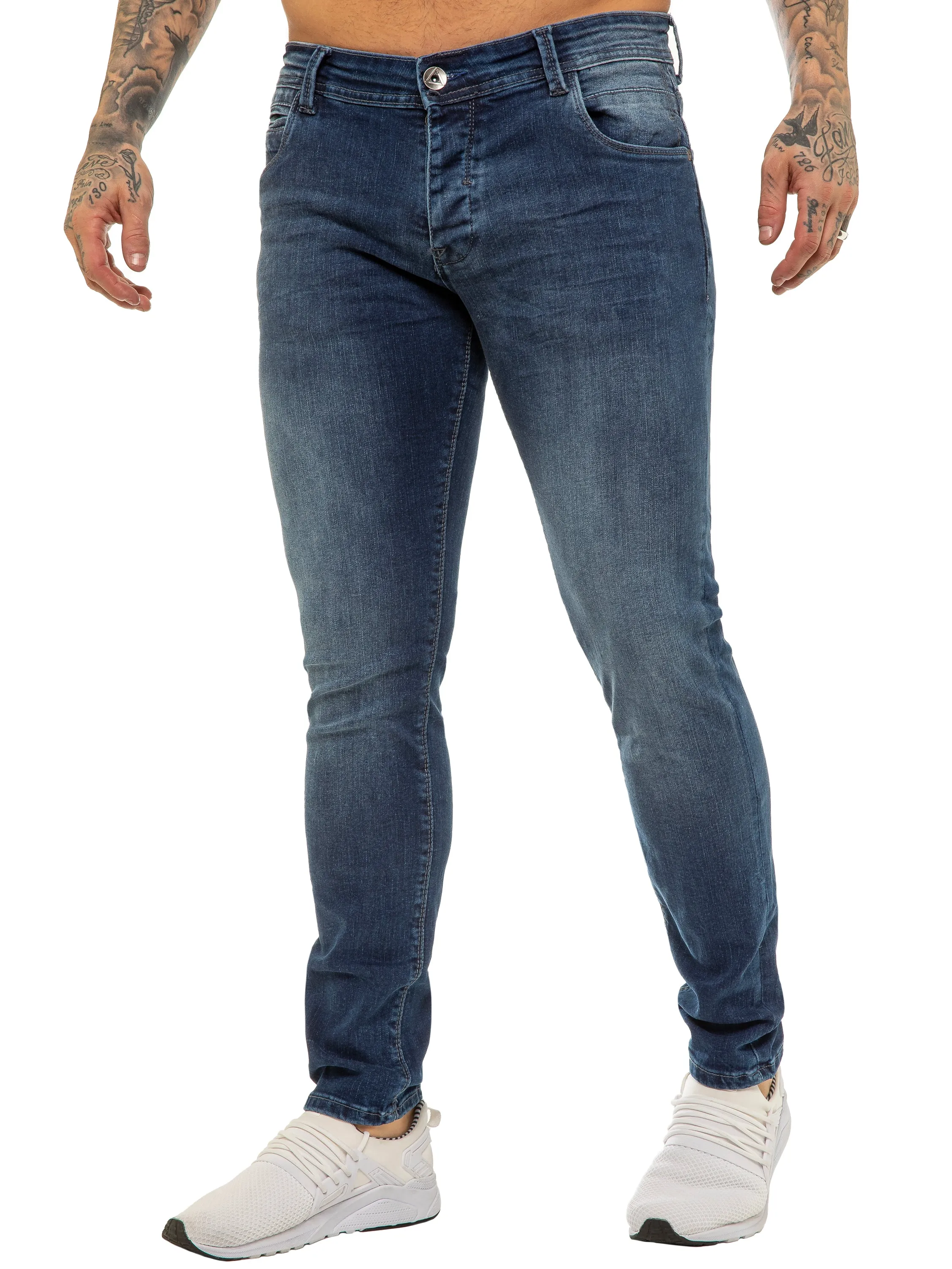 ETO | Mens Designer Basic Hyperstretch Blue Jeans