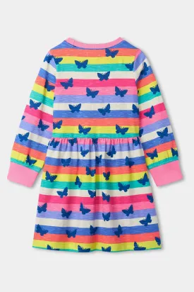 Girls Dress Hatley Rainbow Stripe Skater