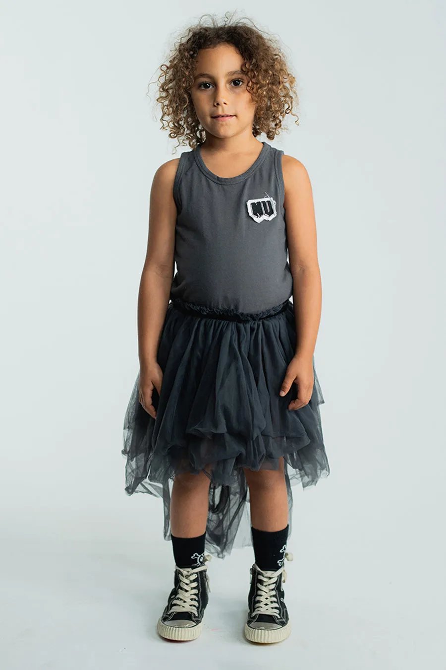 Girls Dress Nununu Tulle Graphite (Size 10/11 left)