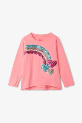 Girls Shirt Hatley Sequin Rainbow