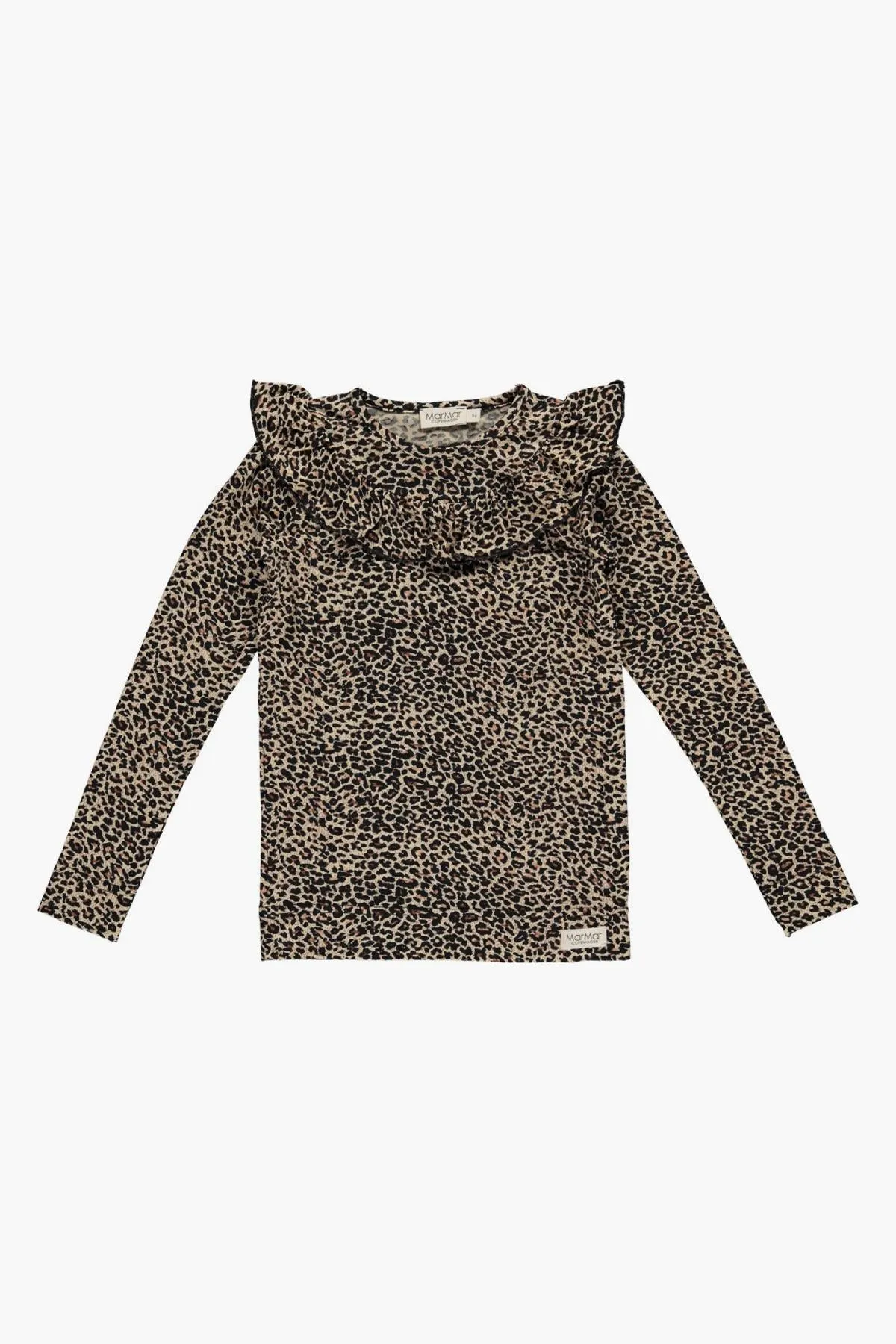 Girls Shirt MarMar Copenhagen Leo Tessie - Brown Leopard (Size 14 left)