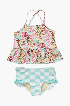 Girls Swim Pink Chicken Joy Floral