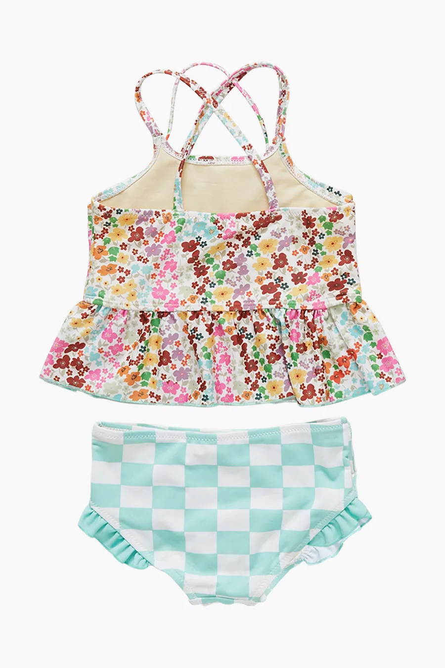 Girls Swim Pink Chicken Joy Floral