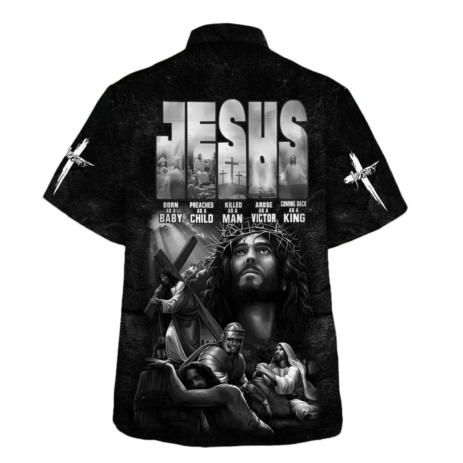 Jesus Born As A Baby Preached As A Child Hawaiian Shirts For Men And Women - Christian Hawaiian Shirt - Hawaiian Summer Shirts