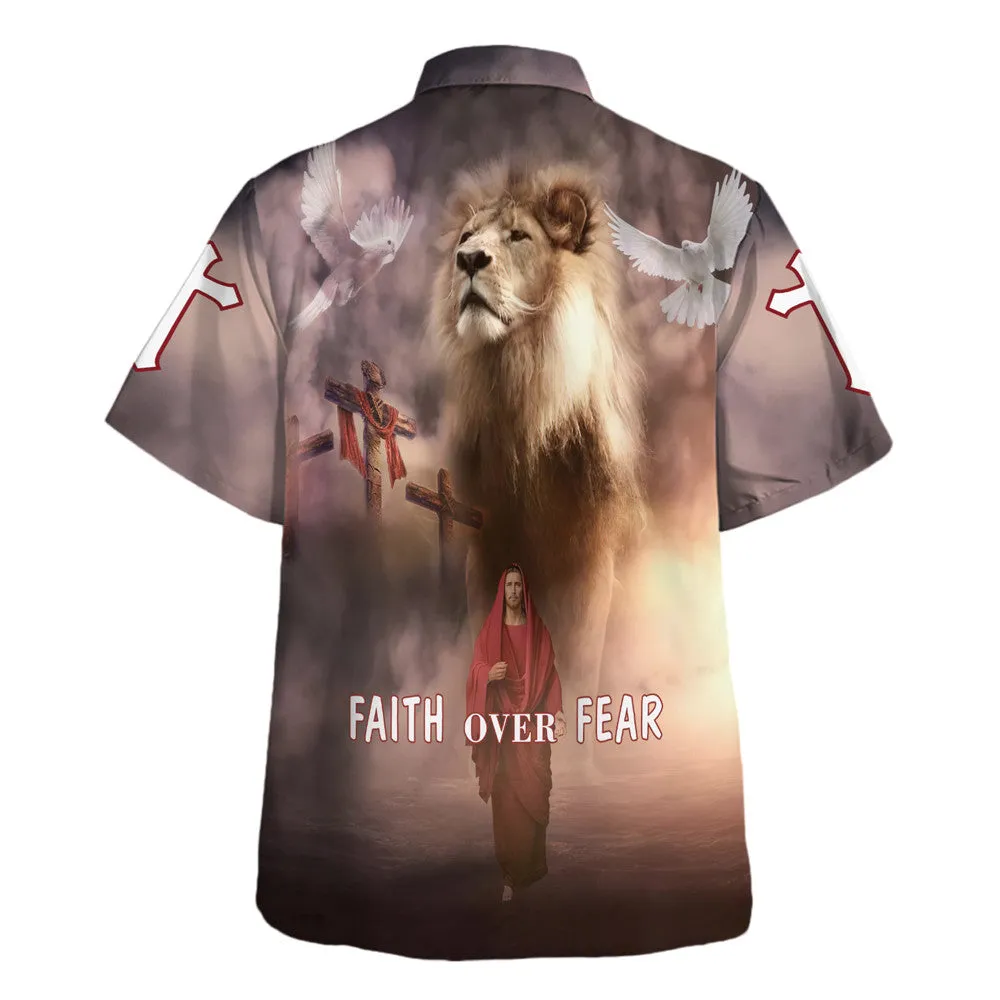 Jesus Walk On The Water Faith Over Fear Hawaiian Shirts For Men & Women - Christian Hawaiian Shirt - Hawaiian Summer Shirts