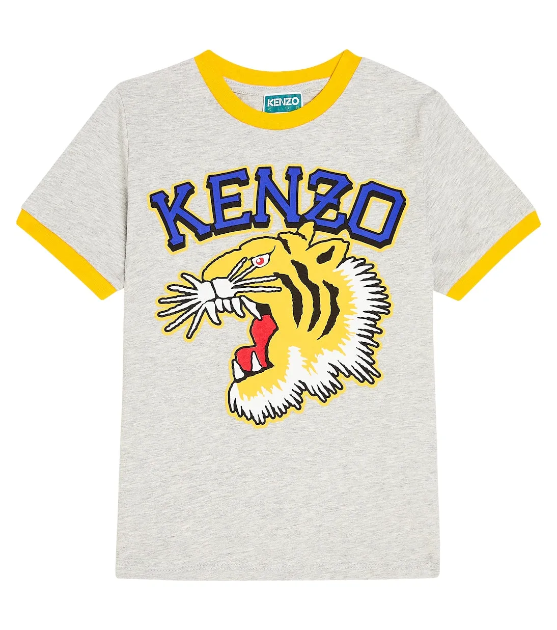 Kenzo Kids Printed Cotton Jersey T-Shirt, Gray