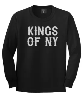 Kings Of NY Retro Font Logo Boys Kids Long Sleeve T-Shirt