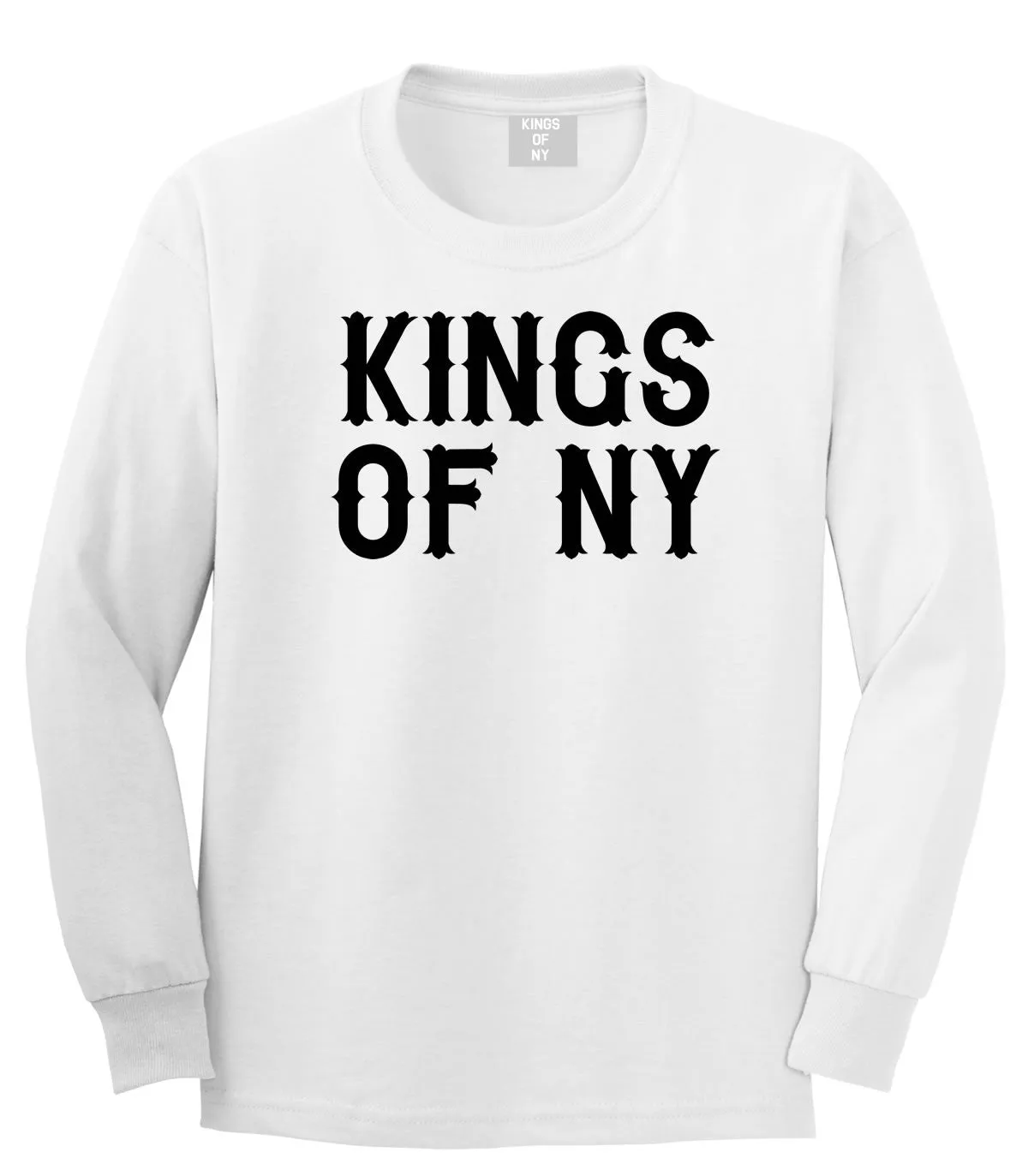 Kings Of NY Retro Font Logo Boys Kids Long Sleeve T-Shirt