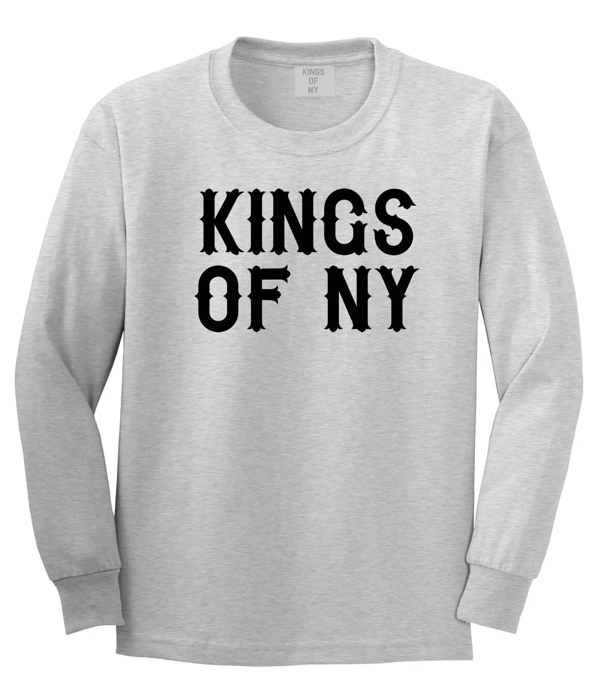 Kings Of NY Retro Font Logo Boys Kids Long Sleeve T-Shirt