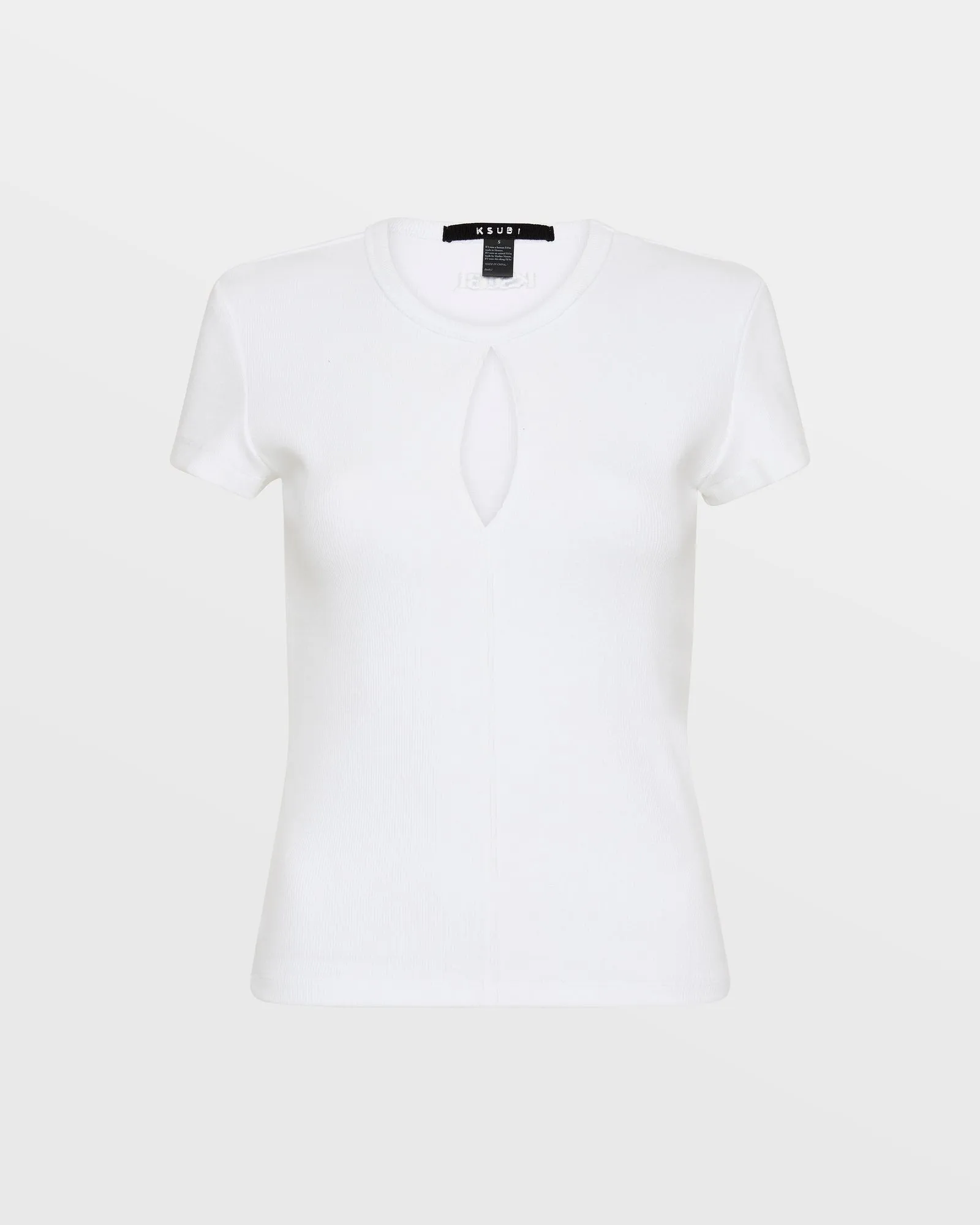 White KUT Out Short Sleeved T-Shirt