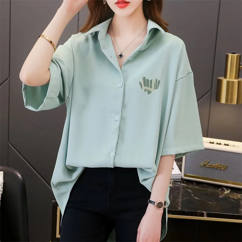 Loose-Fit Anti-Aging Fiber Casual Plus Shirt