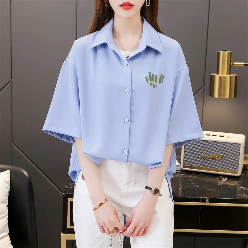 Loose-Fit Anti-Aging Fiber Casual Plus Shirt