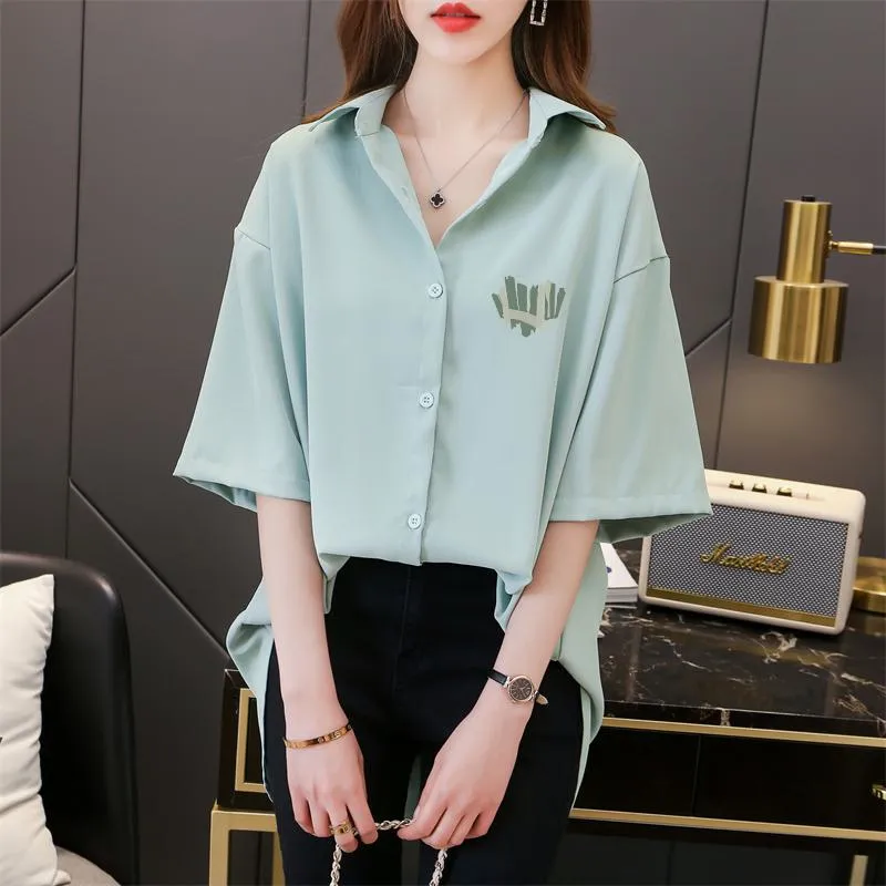 Loose-Fit Anti-Aging Fiber Casual Plus Shirt