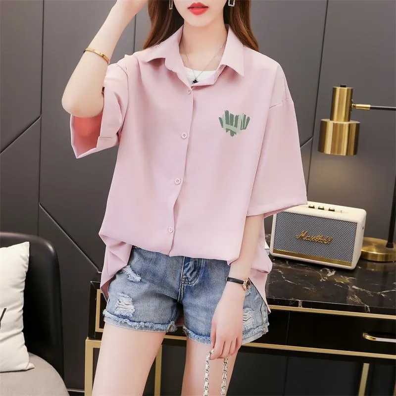 Loose-Fit Anti-Aging Fiber Casual Plus Shirt