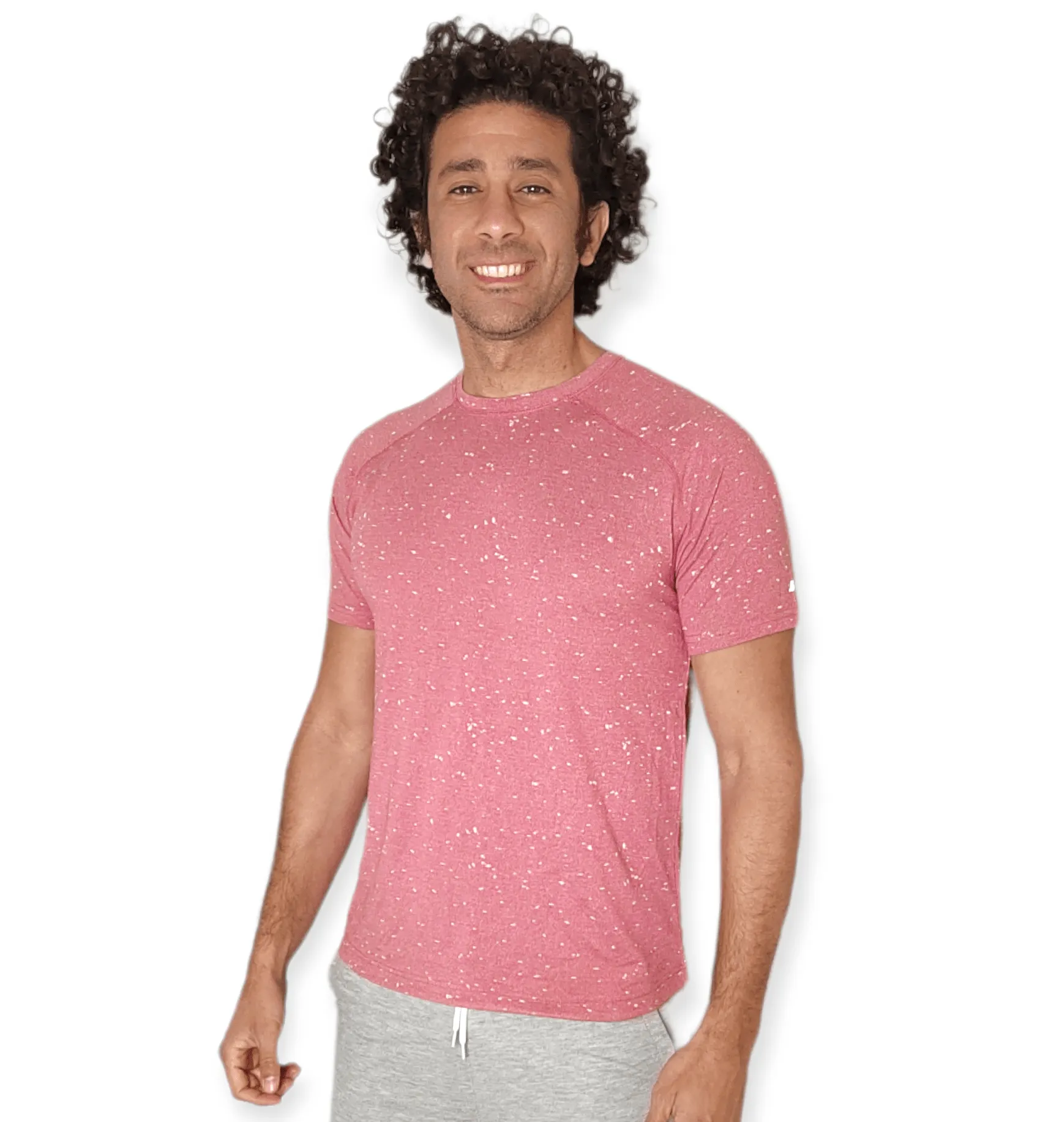 Men (Training-Fit) Sports Tshirt - Dark Pink