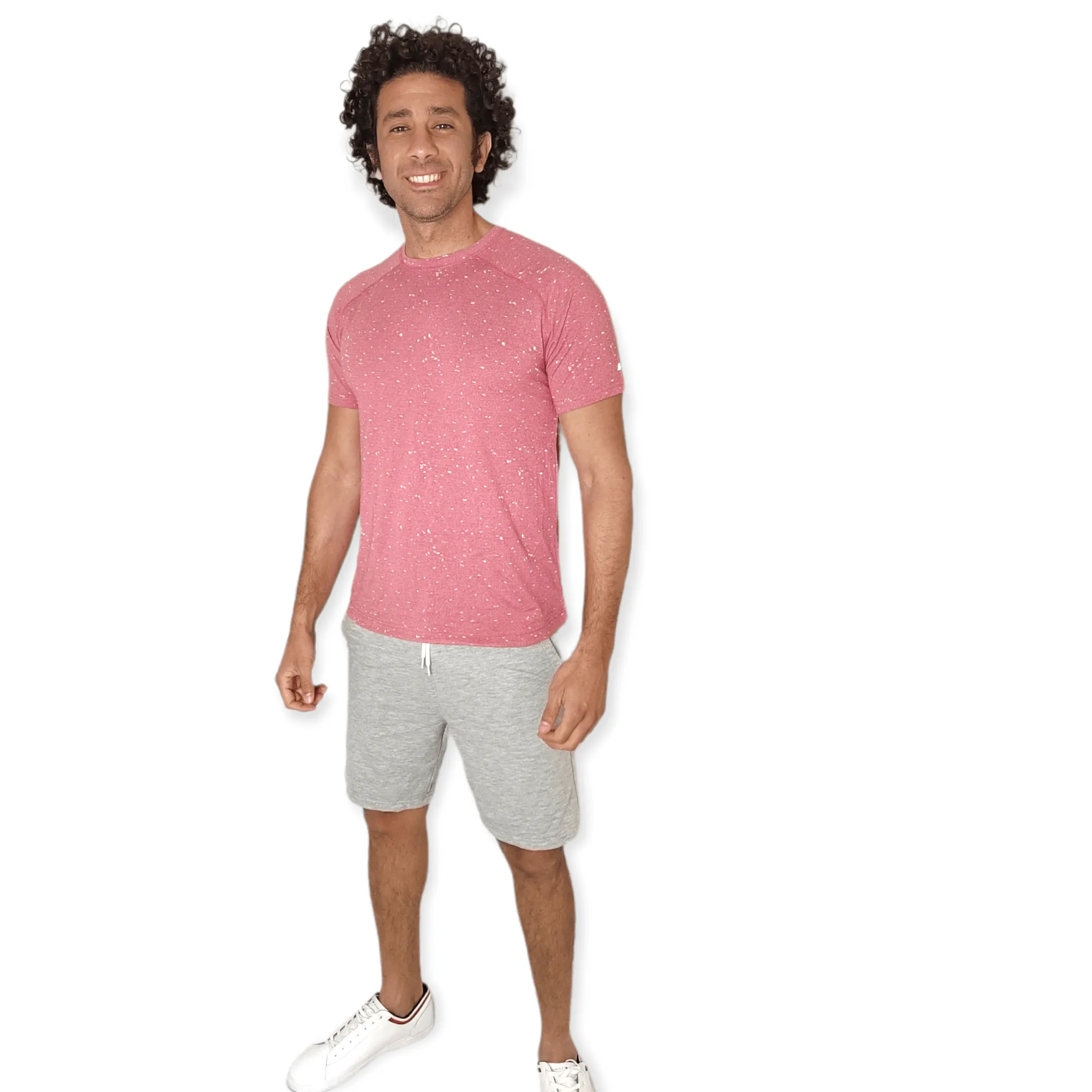 Men (Training-Fit) Sports Tshirt - Dark Pink