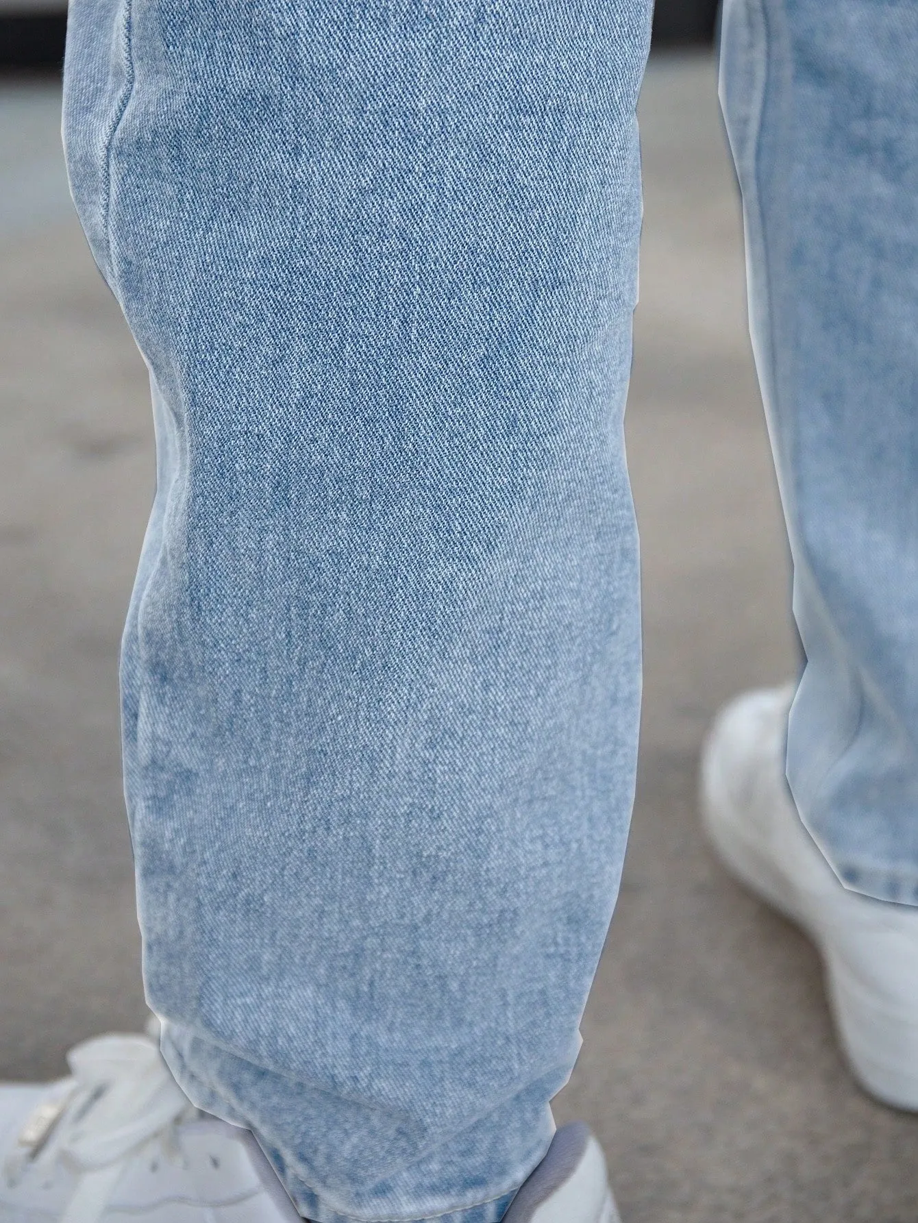 Men's Casual Straight Leg Jeans With Pockets