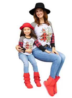 Mommy And Me Ho Ho Ho Colorblock Top