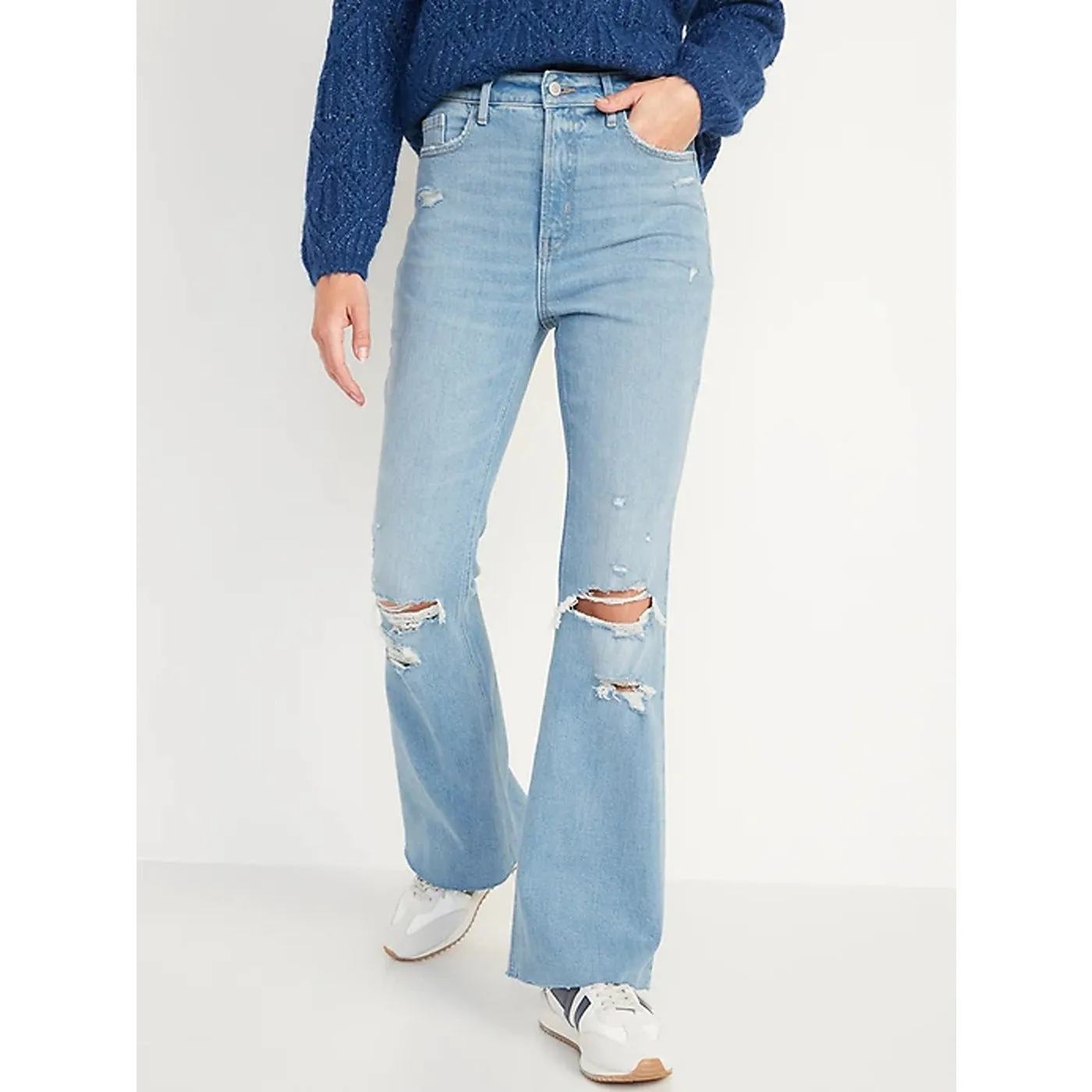 ON High Rise Cut Off Flared Jeans