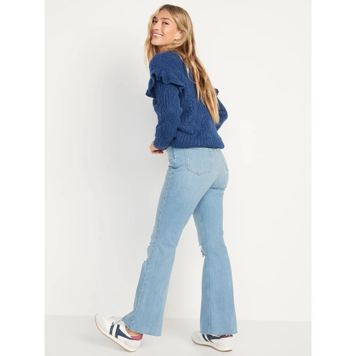 ON High Rise Cut Off Flared Jeans