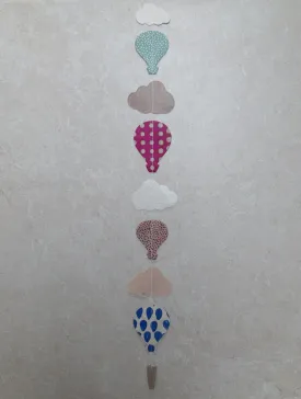 Paper air balloon mobile